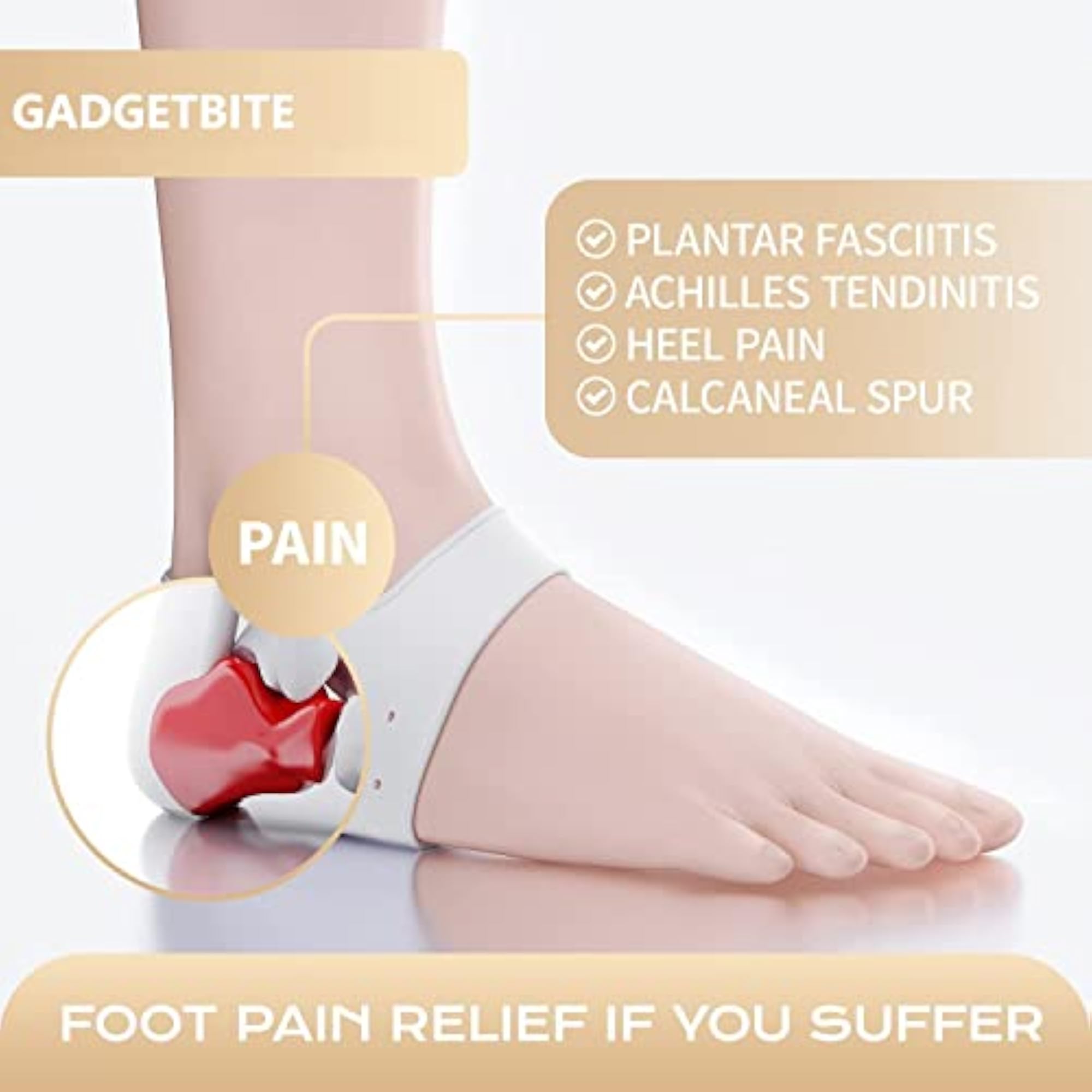 Silicone Gel Heel Pad Socks for Pain Relief